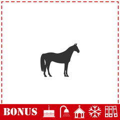 Horse icon flat