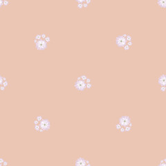 Naklejka premium Vector seamless pattern of flowers. Background for textile or book cover, wallpaper, design, art, print.