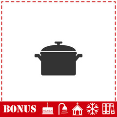 Pot icon flat