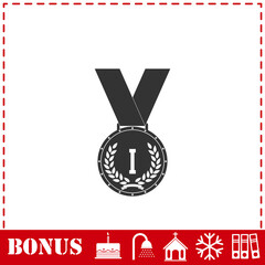 Medal icon flat