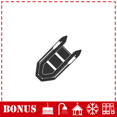 Powerboat icon flat