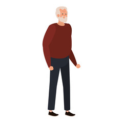 Grandfather design, Old man male person father grandparents family senior and people theme Vector illustration