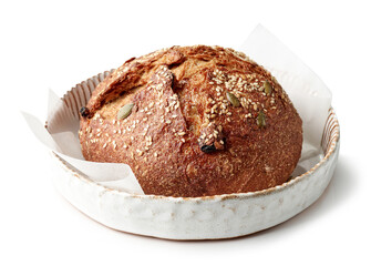 freshly baked artisan bread loaf