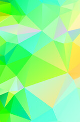 Vivid light Green vector Low poly crystal background. design pattern illustration