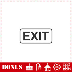 Exit icon flat