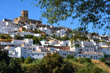 Vue Panoramique Village Blanc Arcos de la Frontera Andalousie Espagne 