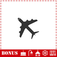 Airplanes icon flat