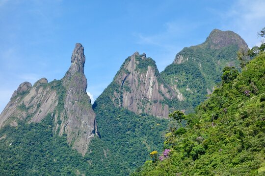 View of mountains in Maca&eacute;, Brazil, called "O finger of God"