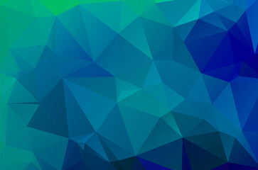 Abstract blue vivid triangle geometrical background, vector Illustration