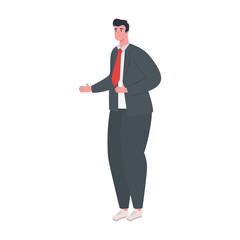 Businessman with necktie design, Office business management and corporate theme Vector illustration