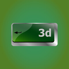 3d words symbol on a button computer keyboard