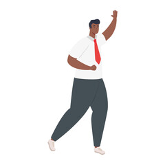 Businessman with necktie design, Office business management and corporate theme Vector illustration