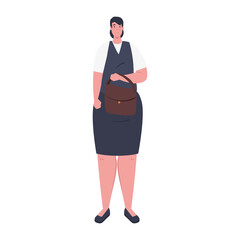 Businesswoman with suitcase design, Woman business management corporate job occupation and worker theme Vector illustration