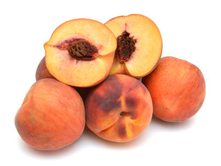 Peaches isolated on white