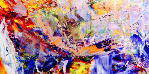 Colorful abstract background wallpaper. Modern motif visual art.  Mixtures of oil paint. Trendy...