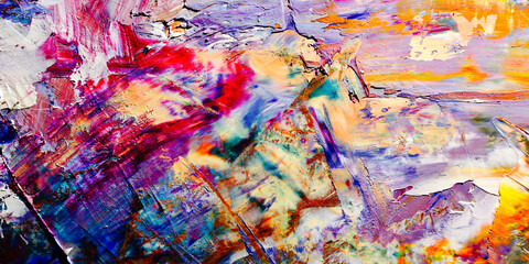 Colorful abstract background wallpaper. Modern motif visual art.  Mixtures of oil paint. Trendy...