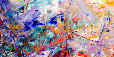 Colorful abstract background wallpaper. Modern motif visual art.  Mixtures of oil paint. Trendy...