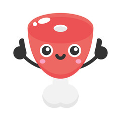 cute meat mascot character