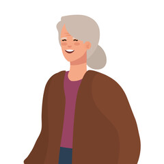 Grandmother design, Old woman female person mother grandparents family senior and people theme Vector illustration