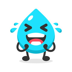the water mascot character and laugh