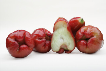 Rose apples or jambu air isolated on white background. -Jambu Citra-
