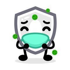 mascot characters are shielded and sick