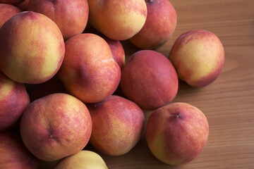 Ripe sweet whole peaches