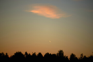 Sun on sunset sky. This file is cleaned and retouched.