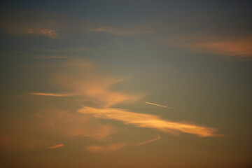 Sun on sunset sky. This file is cleaned and retouched.