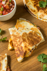 Homemade Vegetarian Quesadilla with Cheese
