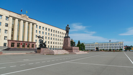  Lenin Square in the city of Stavropol, Russia