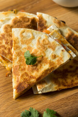 Homemade Vegetarian Quesadilla with Cheese