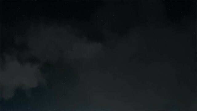 Animation of a Night Sky with Stars and Light Clouds, 4k resolution, Travelling, Motion Background, 02