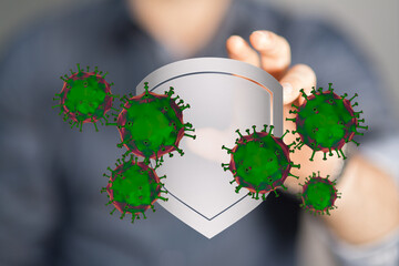 Coronavirus abstract background. protection Genetics Bacteriological Microorganism..