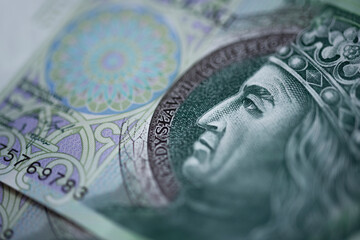 Banknot 100 złotych polskich zblizenie