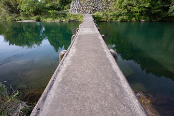 四万十川 一斗俵沈下橋 -現存最古の四万十川沈下橋-