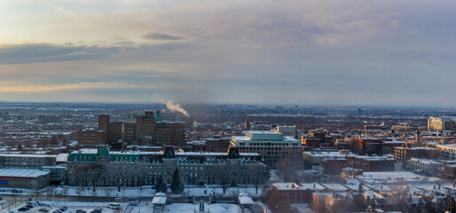 Paisaje ciudad invierno