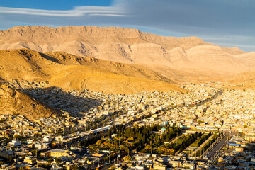 View of the Shiraz city from the surrounding hills. Iran