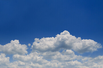 white clouds, Bright blue sky