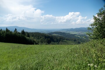 Obraz premium beautiful nature landscape in beskydy in eastern bohemia