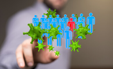 epidemic coronavirus 2019-nCoV, Novel Coronavirus Alert outbreak . Virus Covid 19-NCP. Spread of...