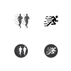 people Running gesture  illustration vector design