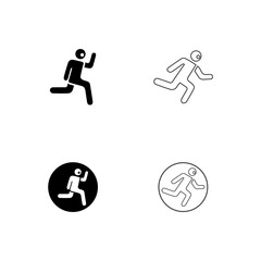 people Running gesture  illustration vector design