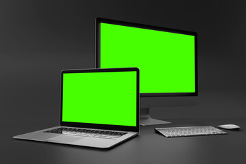 Fototapeta premium Mock up of device - 3d rendering