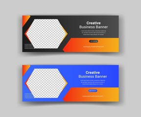 Set of Creative Business Web Banner Template