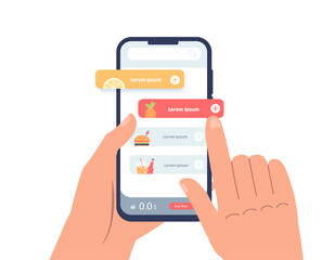 Mobile app cartoon design