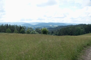 Obraz premium beautiful nature landscape in beskydy in eastern bohemia