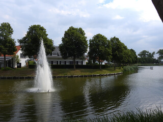 Naklejka premium jet d'eau sluis pays bas