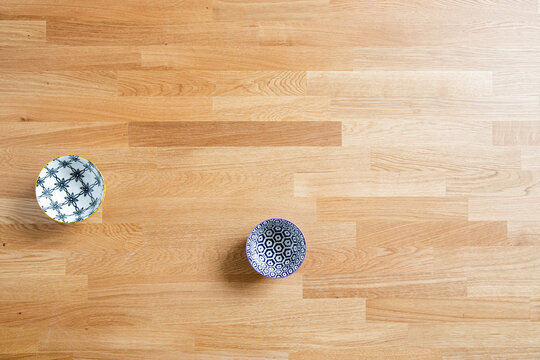 Empty Bowl On Butcher Block Counter