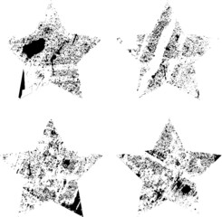 Grunge post Stamps Collection, stars. Banners, Insignias , Logos, Icons, Labels and Badges Set . vector distress textures.blank shapes.